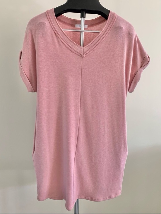 Tops - Soft V-Neck Dolman Sleeve Top - Pink